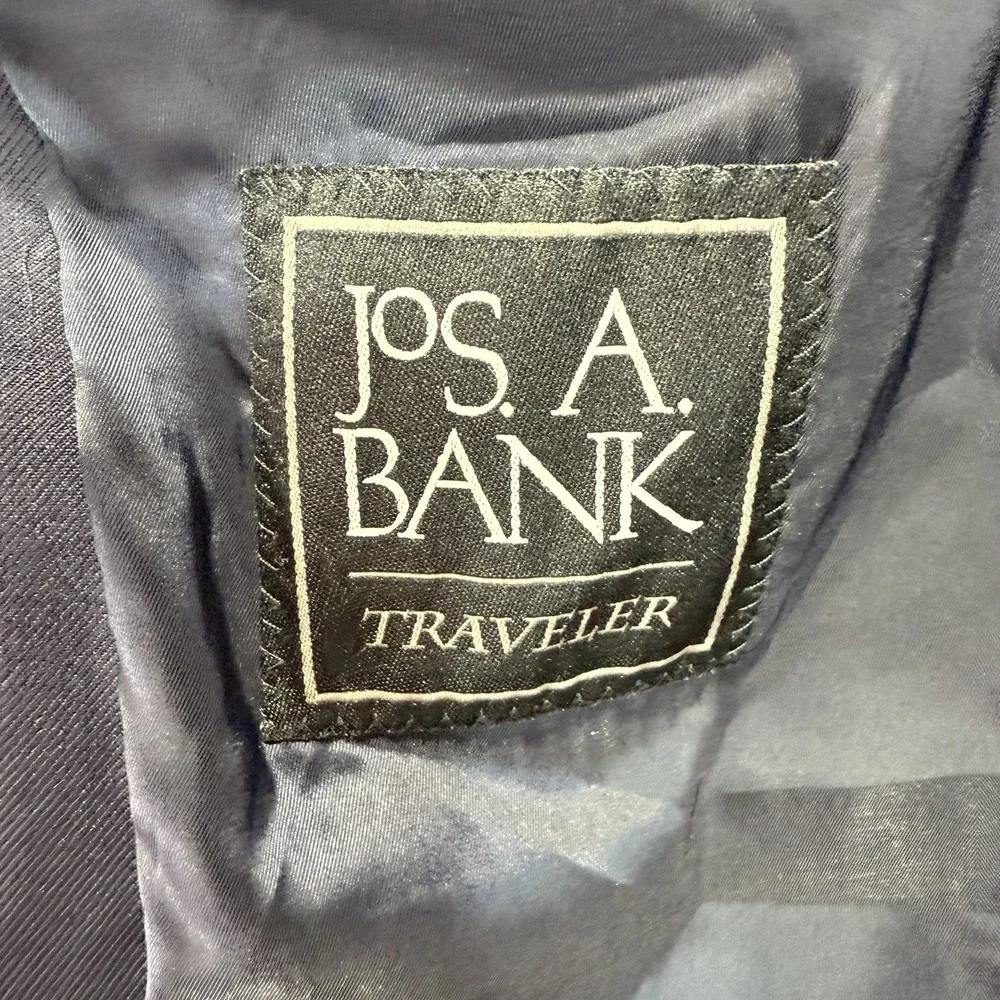Jos‎ A Bank Blazer Mens Size 44R Navy Blue Classic Sport Coat